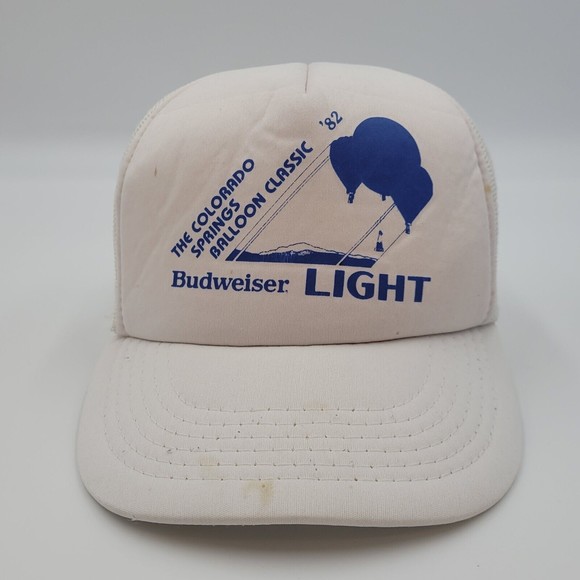 VTG The Colorado Springs Balloon Classic Budweiser Light Mesh Snapback Hat Cap - Picture 2 of 8